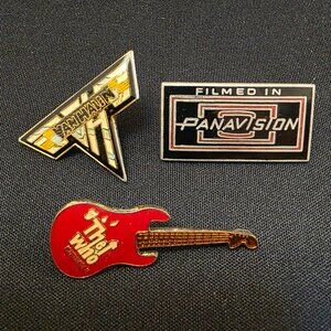 Vintage Van Halen the who Lapel Pin Rock Band Music VH Logo Memorabilia